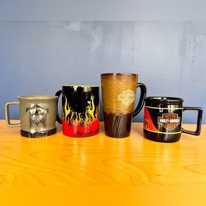 Set of 4 Harley Davidson mugs